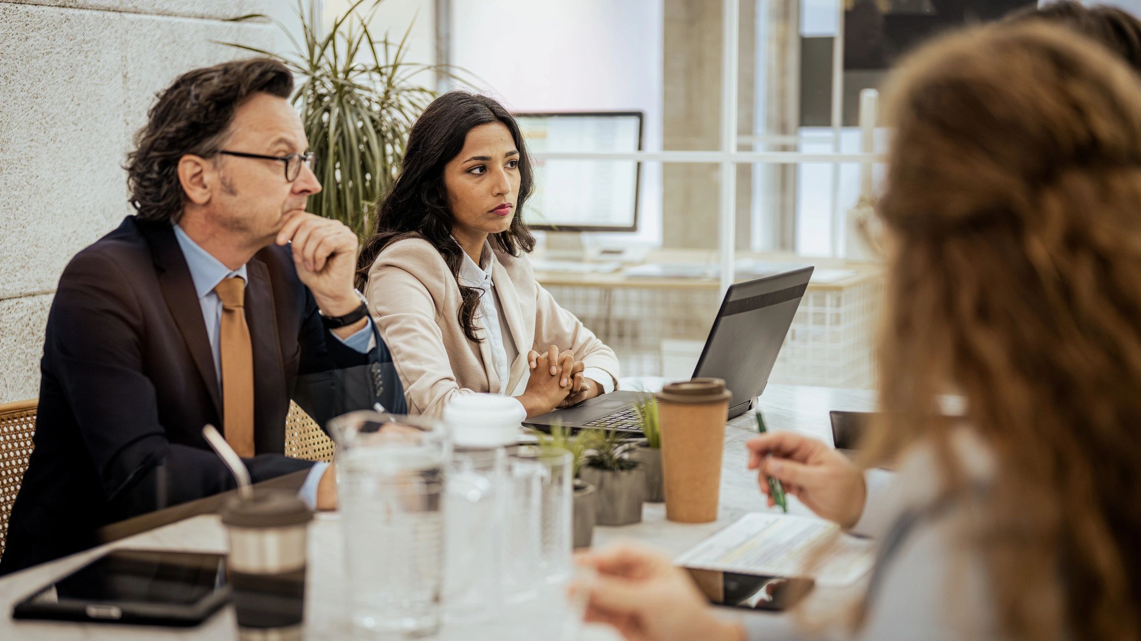 Business partners meeting in a conference room